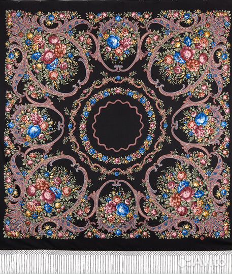 Павловопосадская шаль(платок) шерсть,148*148 новая