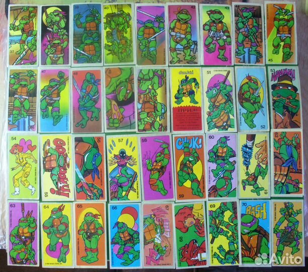 Наклейки от жвачки Teenage Mutant Hero Turtles