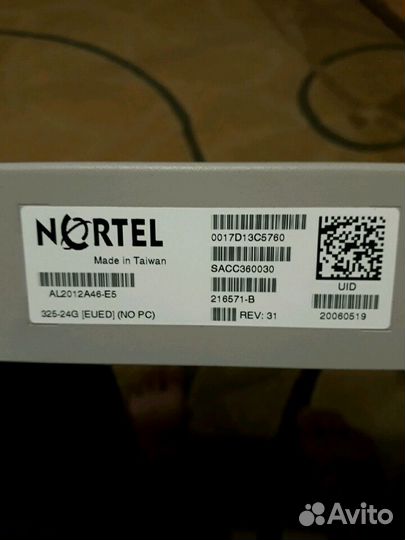 Коммутатор nortel Ethernet Switch 325-24G