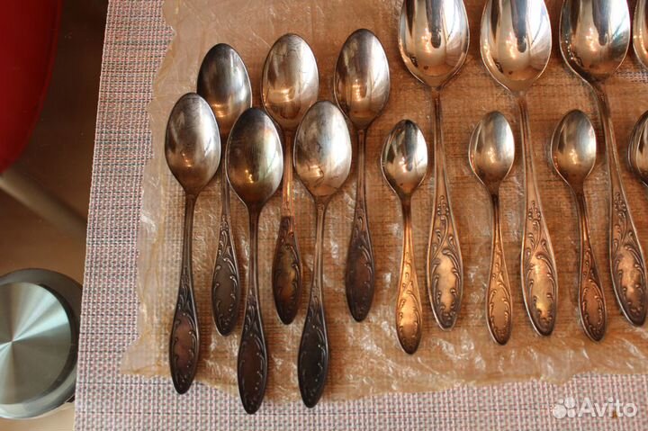 Десертные,чайные,кофейны ложки серебрение мельхиор