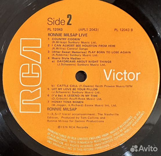 Ronnie Milsap–Live (Англия 1976г.)