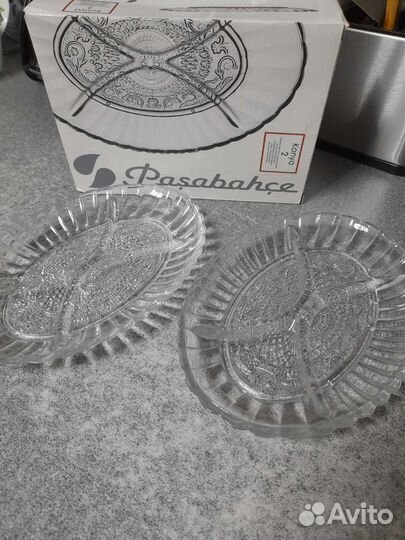 Менажница стекло 2 шт