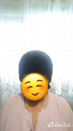 Норковая шапка-косынка