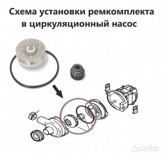 Ремкомплект циркуляционного насоса 419027 для пмм