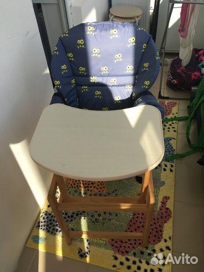 Детский стульчик для кормления деревянный