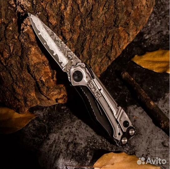 Мультитул SOG Reactor Damascus RC1001 + чехол бита