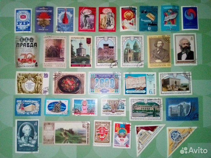 Марки 130шт Куба Монголия СССР Чехословакия Польша