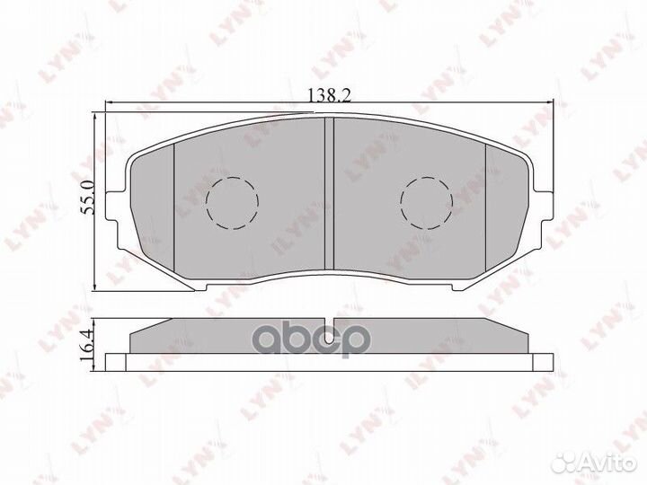 Колодки тормозные дисковые перед bd7302 LYN