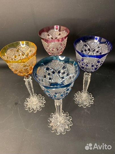 Антикварные Бокалы Val Saint Lambert хрусталь