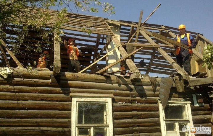 Демонтаж домов фундаментов