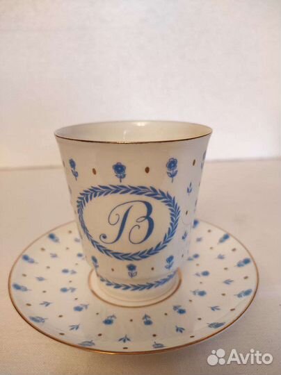 Лфз чайно-кофейная пара костяной фарфор