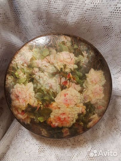 Шкатулка круглая