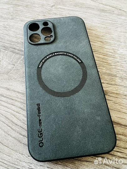 Кожанный Чехол olge на iPhone 12 pro max