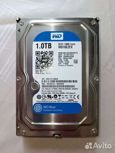 1 тб жесткий диск Western Digital WD10ezex