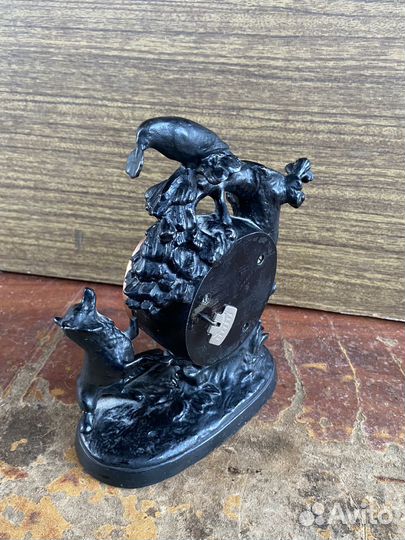 Каслинское литье часы лиса и ворона 1970 год