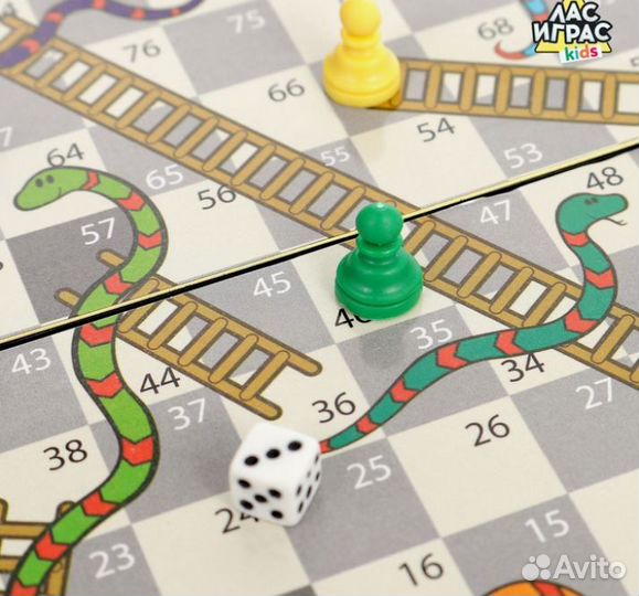 Настольная игра-бродилка «Змейка» пластиковое поле