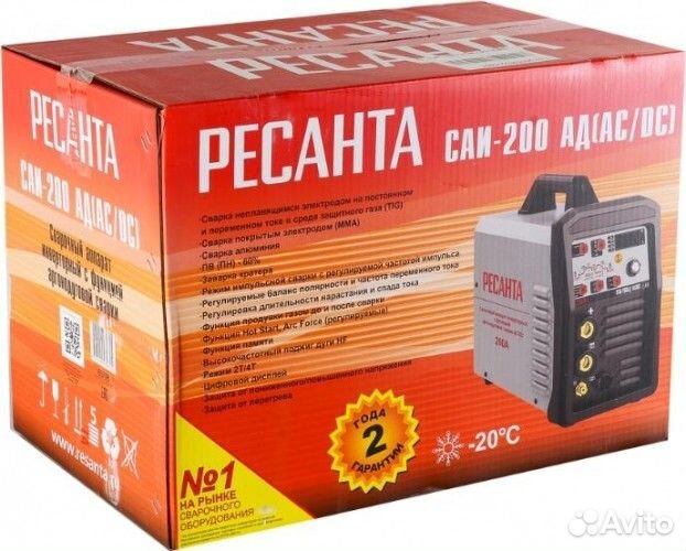 Аппарат аргонно-дуговой сварки Ресанта саи-200ад (AC/DC) 65/98