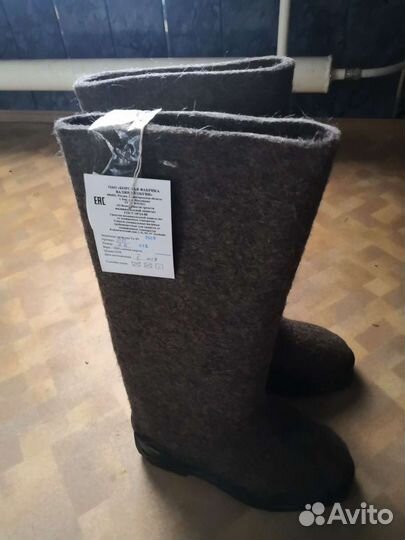 Валенки мужские с резиновой подошвой