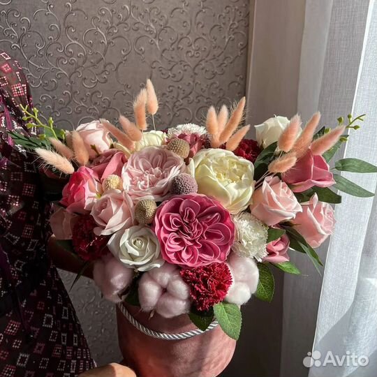 Букет из мыльных цветов