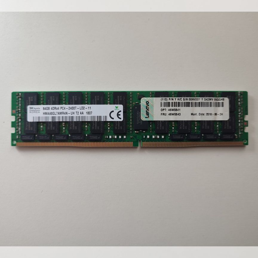 [46W0841] 64 Gb 2400 Mhz 4drx4 Lrdimm Sk Hynix, Склад 4 Шт