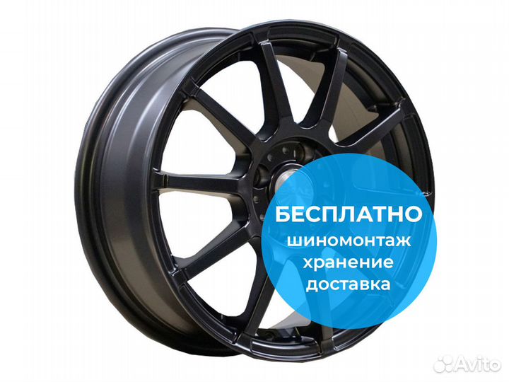 R15 4x100 6J ET48 D54,1 Скад Акита Черный барxат