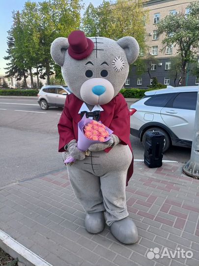 Мишка Тедди на праздник, ростовая кукла, аниматор