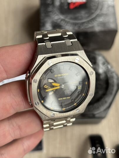 Часы Casio GA-B2100 Custom steel mod