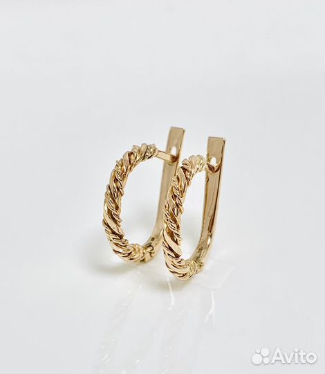 Золотые серьги 583 проба