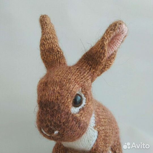 Кролик ручной работы, вязаный, реалистичный
