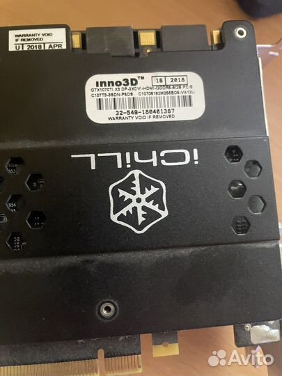 Видеокарта gtx 1070ti ichil Inno3d