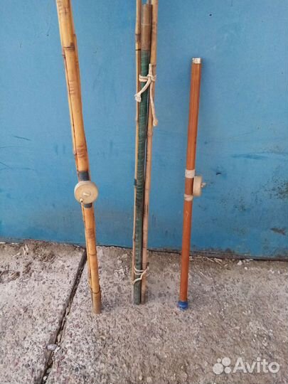 Удочки бамбук и пластик