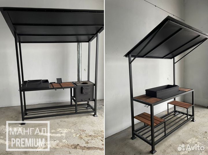 Мангал с крышей