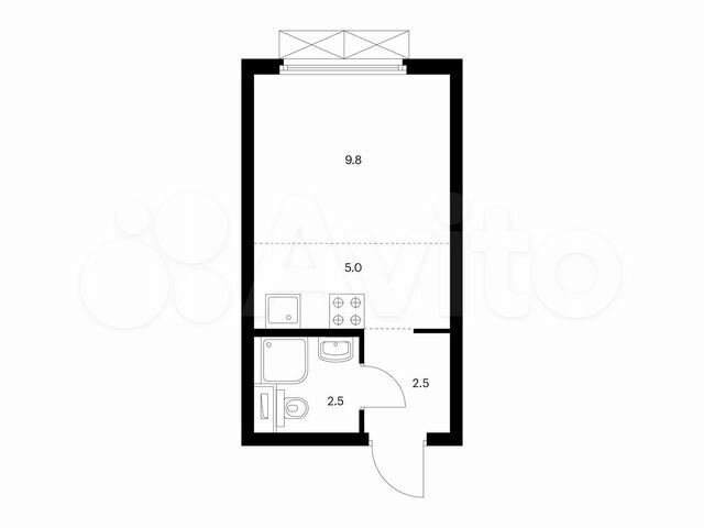 Квартира-студия, 19,8 м², 33/33 эт.