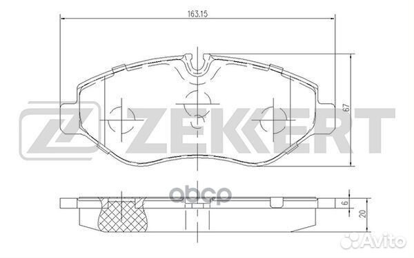 Колодки торм. диск. передн. MB Sprinter 3-t (90