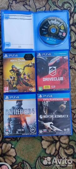 Игровые диски на ps4