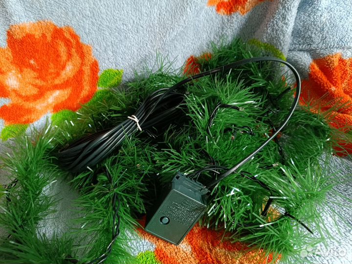 Гирлянда Еловая ветвь 50 LED 5м тёплый белый