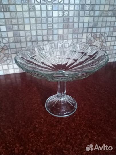 Ваза для фруктов на ножке СССР