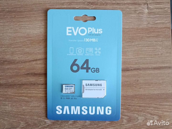 Карта памяти MicroSD samsung EVOplus 64/128/256Gb