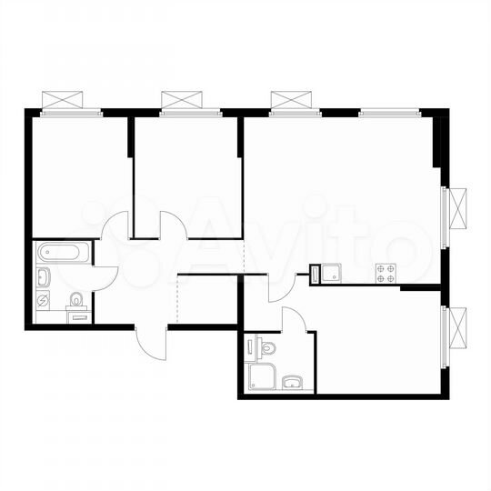 3-к. квартира, 81,6 м², 17/25 эт.