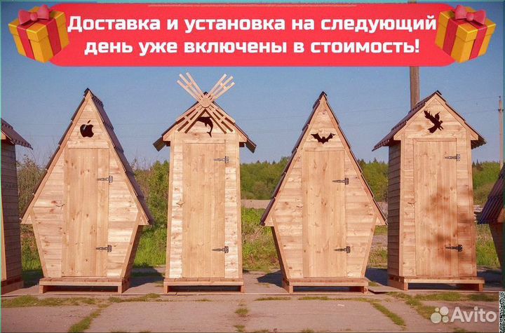 Дачный туалет с дельфином ZAD