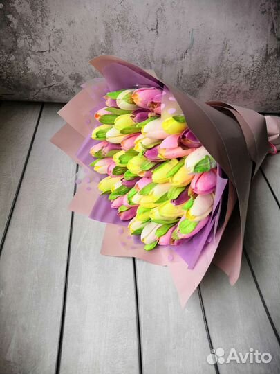 Букет тюльпаны из зефира оригинальный подарок