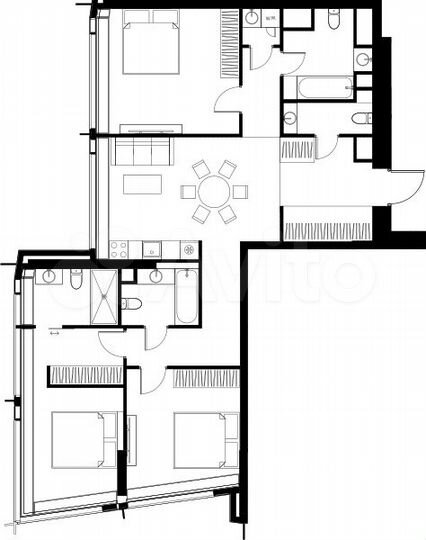 3-к. квартира, 111,4 м², 23/85 эт.