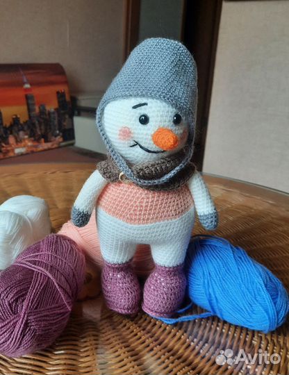 Интерьерная Мягкая игрушка снеговик