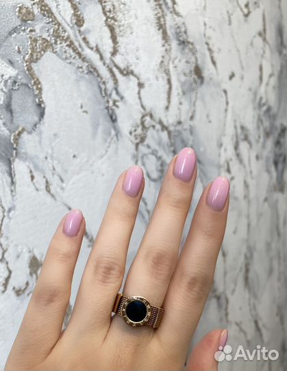 Кольцо с циферблатом под Bulgari