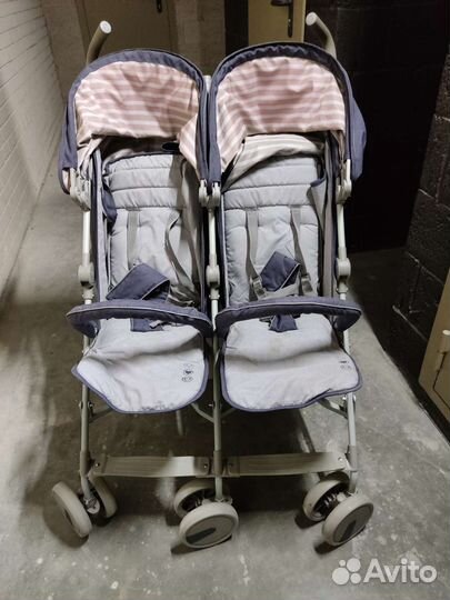 Прогулочная коляска для двойни бу