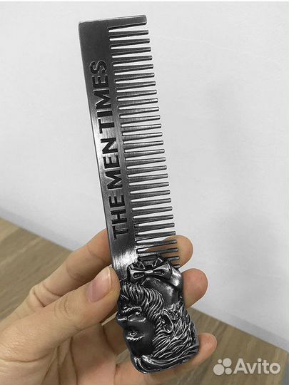 Расческа гребень мужской из нержавеющей стали