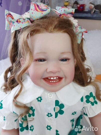 Реборн кукла большая 60 см улыбашка