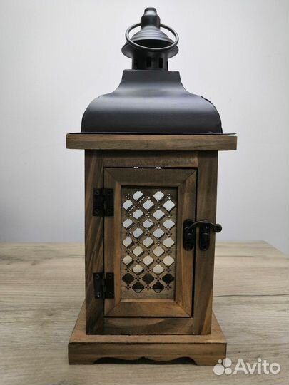 Подсвечник фонарь дерево