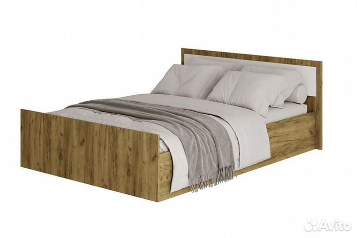 Кровать двуспальная Крафт/Белый