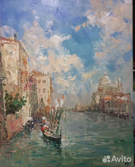 Картина маслом. Венеция. Италия
